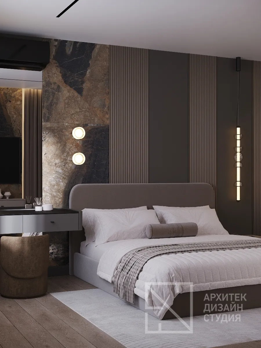 Дизайн интерьера квартиры в г. Абакан по ул. Авиаторов 1Д - Спальня - Фото 4