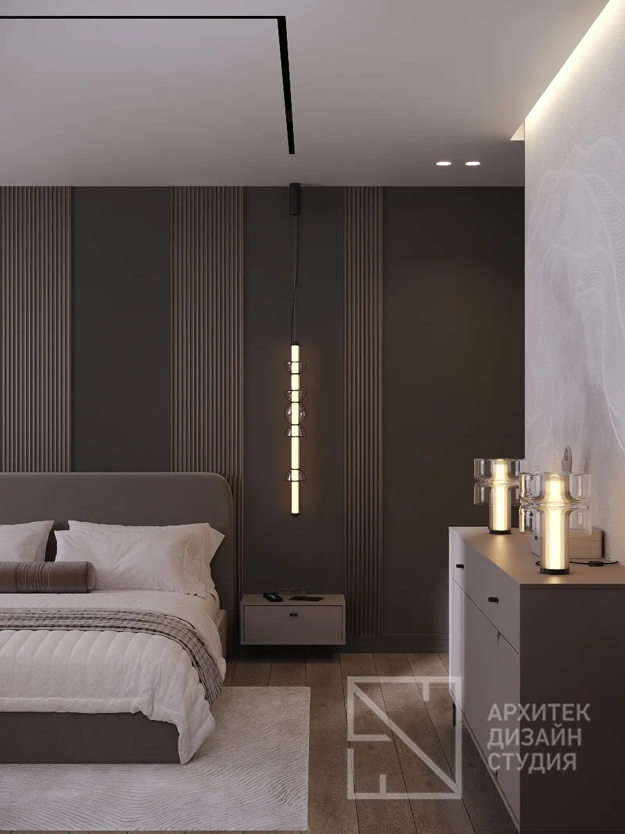 Дизайн интерьера квартиры в г. Абакан по ул. Авиаторов 1Д - Спальня - Фото 8