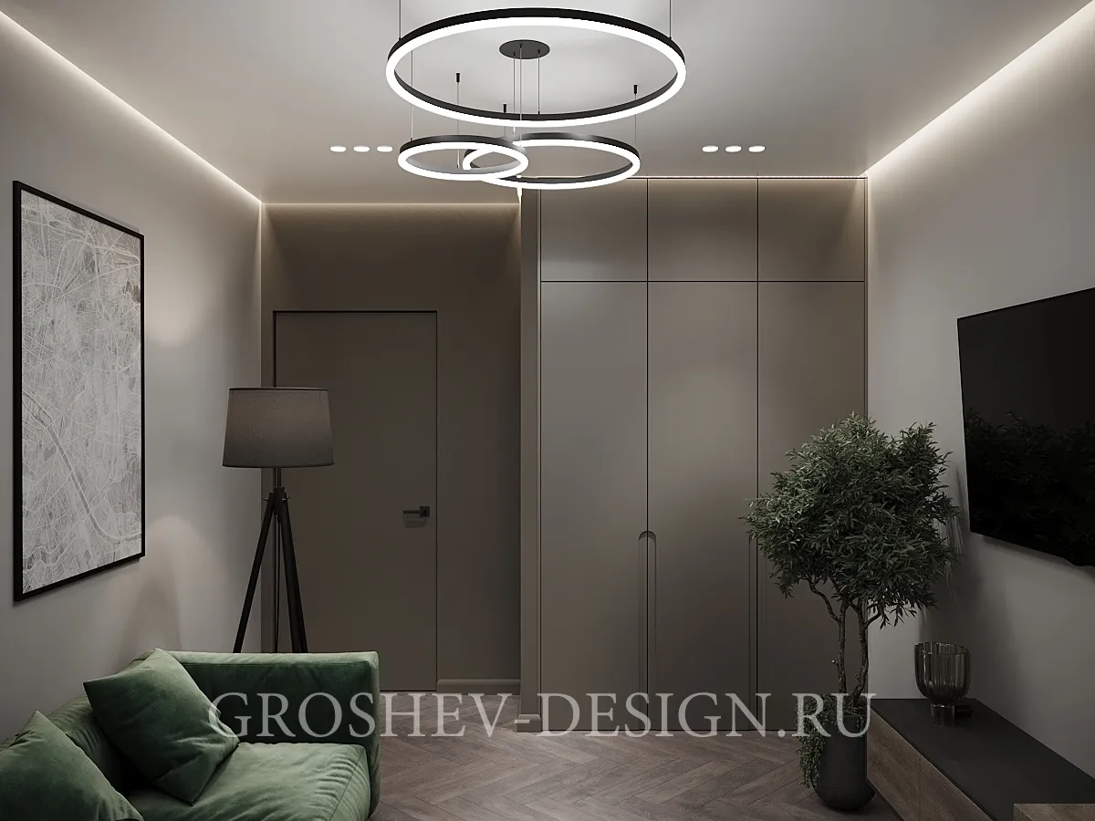 Дизайн интерьера квартиры в г. Красноярск по ул. Бограда 111 - Кабинет - Фото 1