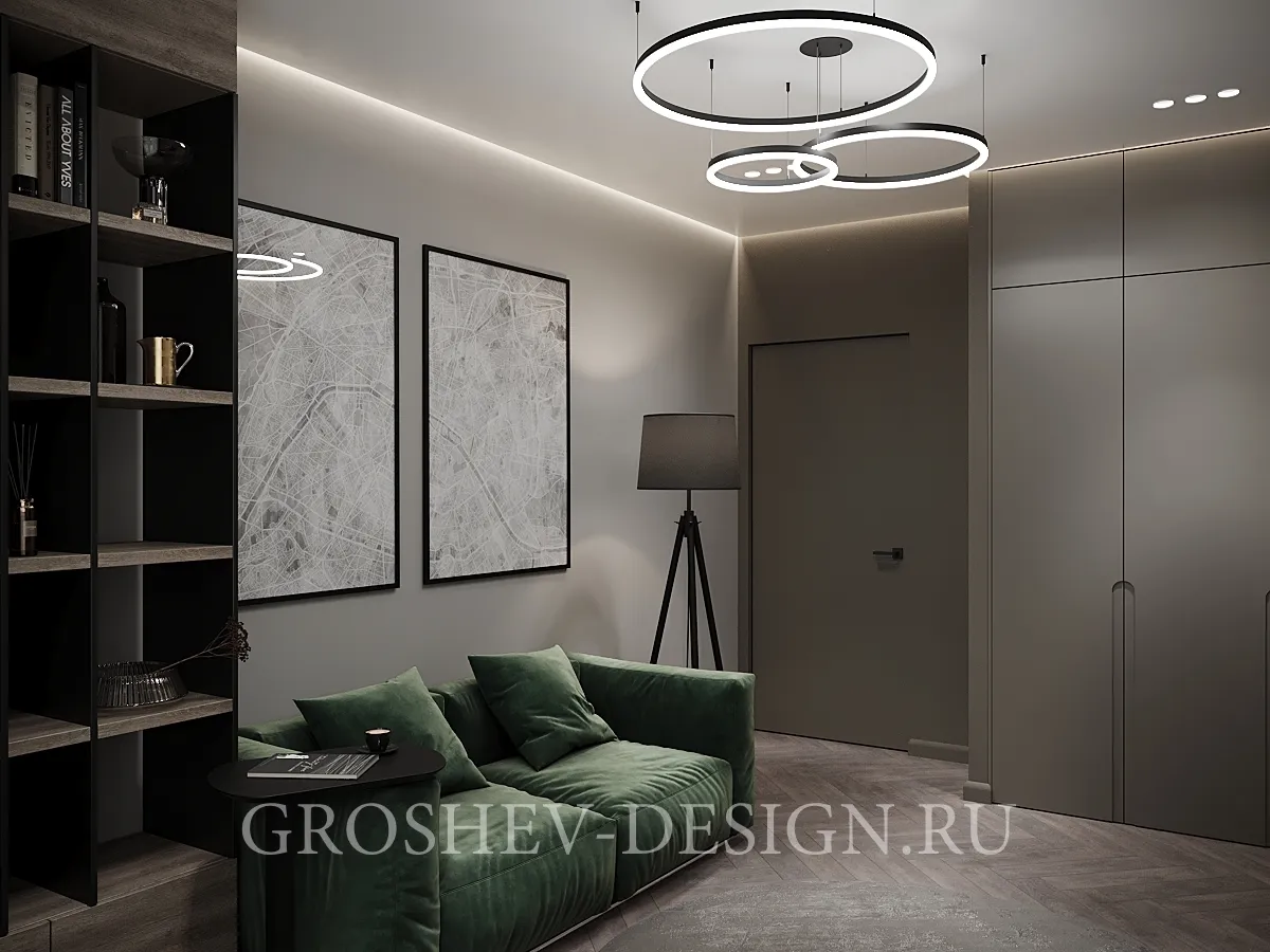 Дизайн интерьера квартиры в г. Красноярск по ул. Бограда 111 - Кабинет - Фото 6