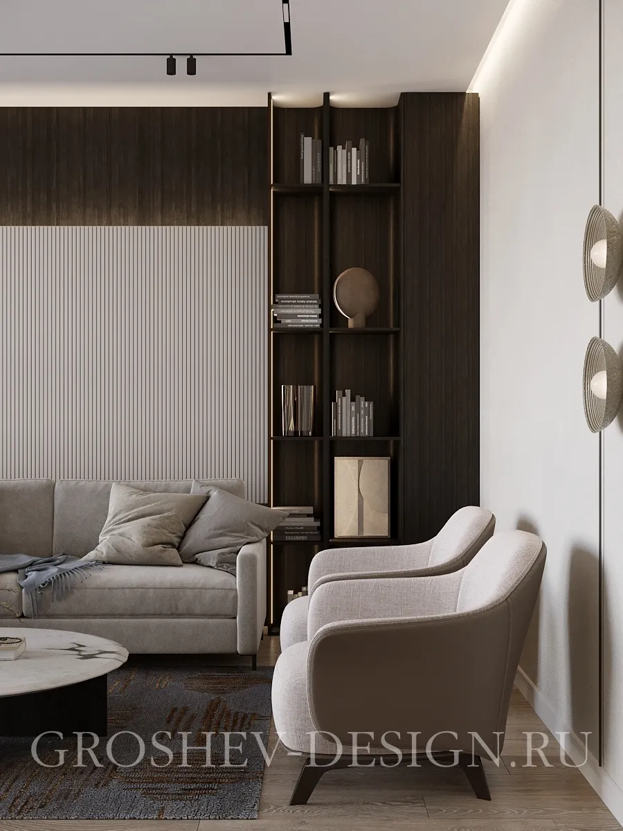 Дизайн интерьера частного дома в г. Абакан по ул. Вознесения - Гостиная-Кухня - Фото 3